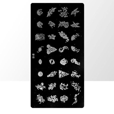 Leimalevy - Kynsikoristeet - B15 - Suorakulmio