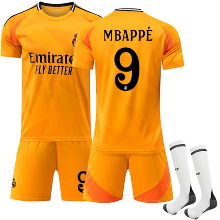 24-25 Real Madrid Away Kids Football Kit No. 9 Mbappé