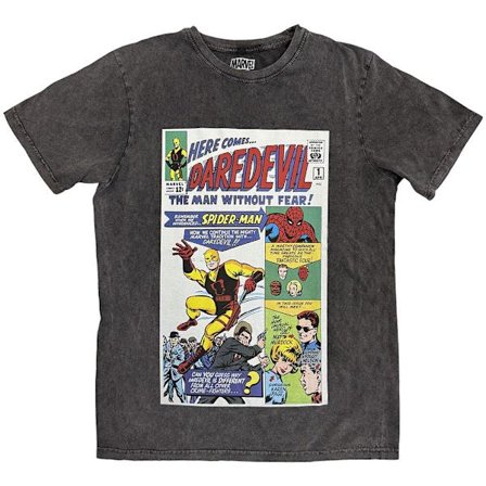 Marvel Comics Unisex Vuxen Här Kommer Daredevil Stone Wash T-Shirt