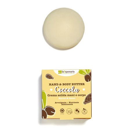 LA SAPONARIA Crema solida mani e corpo COCCOLA 80ml - Crema Corpo