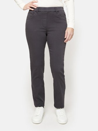 BRANDTEX - Madelaine Bukser - Mørkegrå - Elastik i Taljen