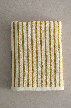 Jotex - Badhanddoek 70x140 Cm Gebroken Wit/olive Gebroken wit/olive - DIXIE - Koop Badlakens bij Jotex