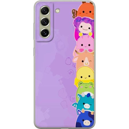 Kompatibel Mobilcover til Samsung Galaxy S21 FE 5G Mørk silhuet af Jesus med tornekronen mod sort baggrund med stærk kontrast og hvid typografi