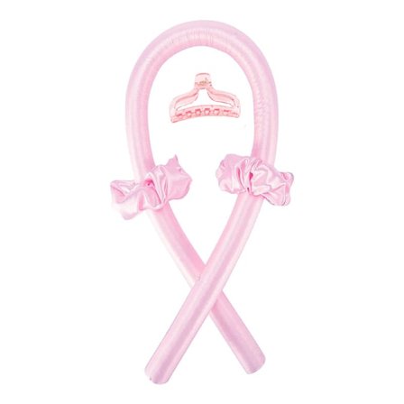 Rosa Färg Värmelösa Lockar, Locktång Värmelös Curling Rod Hårband