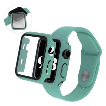 Apple Watch Series 3/2/1 42mm cover with tempered glass + watch band - Green
