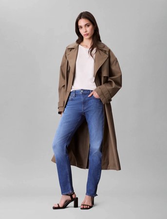 Calvin Klein Jeans Mid Rise Slim Indigo Channel - Blue - 31