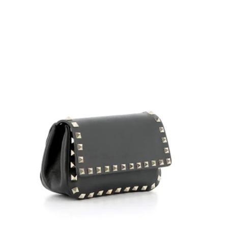 Valentino Vintage Pre-ownedLeathershoulder-Tass , Zwart , unisex , Maat: ONE Size Vintage Tassen