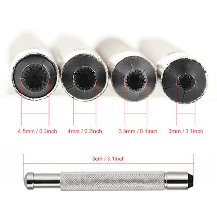 Praktisk armbåndsur kroneopptrekker hjelper mekanisk opptrekksreparasjonsverktøy (4,5 mm/0,2 tommer)