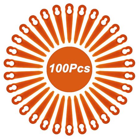 100 stk. udskiftningsplastblade, der er kompatible med STIHL Polycut 2-2 Polycut 3-2 FSA 45 FSA 57 FSE 52 strimmer, SWIFT 40V