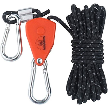 Reflekterende bardun, barduner for telt, 6m bardun