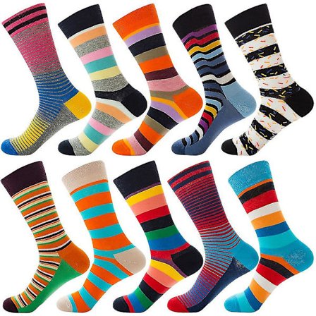 Happy Socks Stripede Menn og Kvinner Sokker med Fargerike Gater Personlige Midt-kalv Sokker [DB]