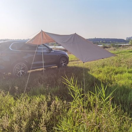 Vandtæt solsejl til bil, side markise 3 x 2 m Khaki til camping