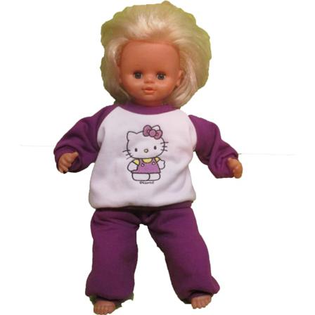 Lila/vit Joggingdress Med Hello Kitty-motiv Till Skrållan