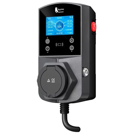 Smart elbilsladdare, 22 kW effekt, 32 A max ström,32A 22KW 3-fas