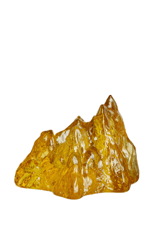 Kosta Boda Ljuslykta The Rock Dekoration Gul H: 9.1cm