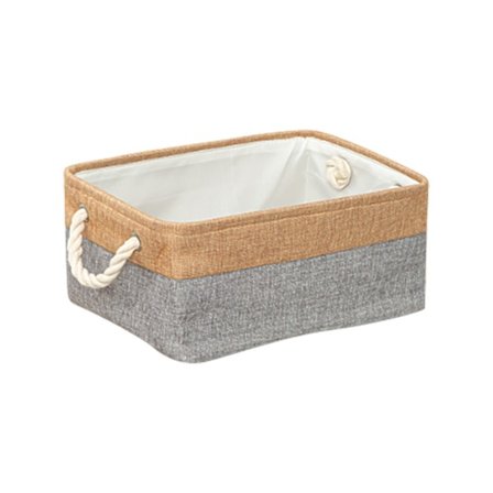 Vaskbar Stoff Oppbevaringsboks Organizer, Holdbare Sammenleggbare Oppbevaringsbokser med Tauhåndtak, Flerbruks Sammenleggbare Bokser for Leker Bøker 