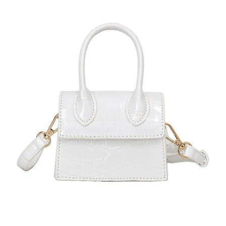 Mini Handväska för Kvinnor, Mini Väska med Krokodilskinnsmönster