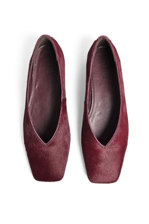 NA-KD Ballerinas aus Leder mit eckiger Zehenpartie - Flache Schuhe - Burgundy - EU 41