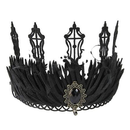 Hodebånd Kvinner Sminke Halloween Hodebånd Kostyme Kvinner Tilbehør Bursdag Tiara Kvinner Kostyme Par Black 31x17.5cm