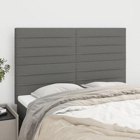 Vidaxl Huvudgavlar 4 St Mörkgrå 72x5x78/88 Cm Tyg Grå