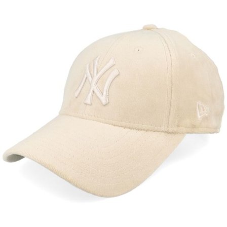 New Era - MLB Beige adjustable Keps - New York Yankees Womens Velour 9FORTY Beige Adjustable @ Hatstore