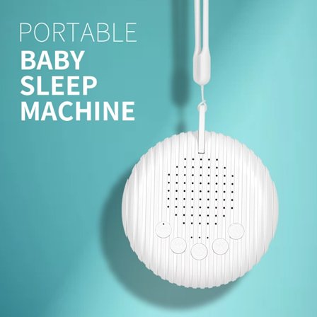 Portable Sound Machine, White Noise Machine med Nattljus för