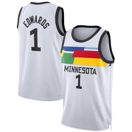 2023 Ny säsong NBA City Edition tröja MIN NO 1 tröja M