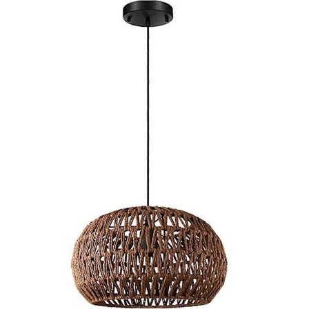 Vintage Lampeskjerm Kurv Lampeskjerm Bambus Pendel Lampearmatur Kurv Pendel Lampe Papirlampe