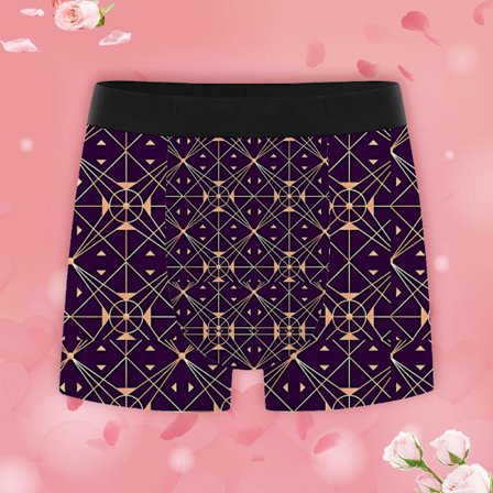 Tryckta kalsonger för män, fukttransporterande, andningsbara underkläder, elastisk midja, snabbtorkande briefs, perfekt present till sportiga män på 