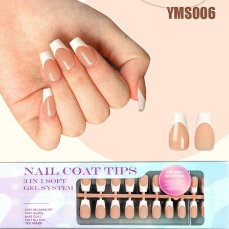 Förapplicerad spets Press på naglar YMS006 YMS006