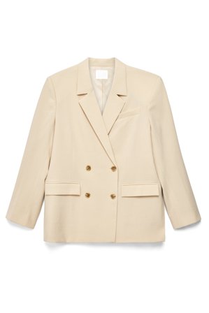 NA-KD Double Breasted Oversized Blazer - Skræddersyet blazer - Beige - EU 38