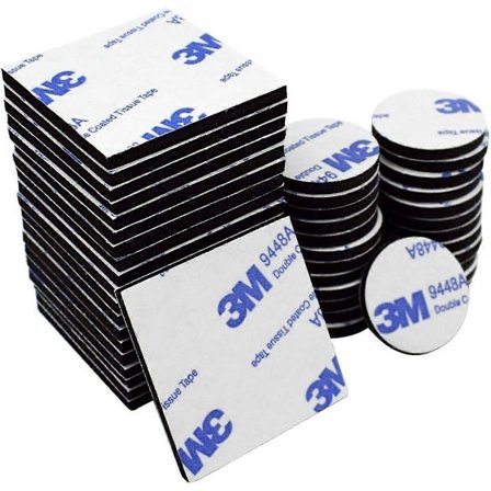 Dubbelsidiga självhäftande kuddar svarta, 50 st självhäftande skumkuddar monteringskuddar