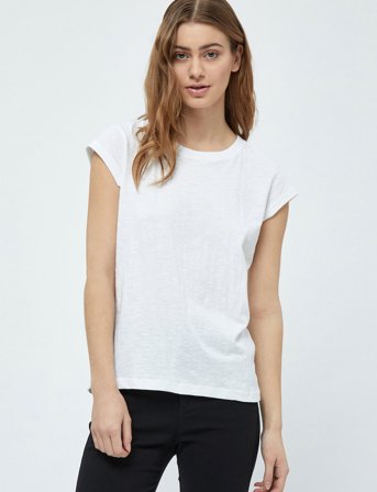 Minus Leti V-Hals T-Shirt - White - S