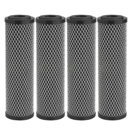 4 stk. Carbon vandfilter 10-tommer standard helhus carbon wrap sediment og smag & lugt udskiftningsfilter