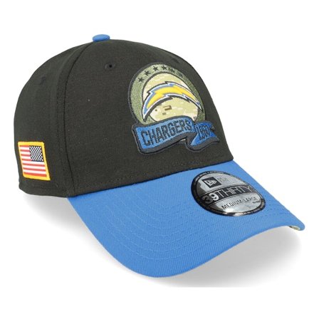 New Era - NFL Black flexfit Czapka Z Daszkiem - Los Angeles Chargers M 39THIRTY NFL Salute To Service 22 Black/Blue Flexfit @ Hatstore