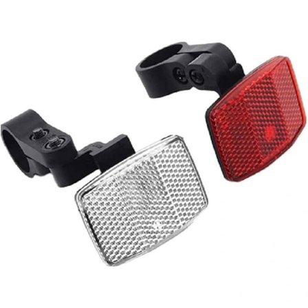 2 stk. Sykkelreflekser foran og bak, sykkelhjul, eikereflekser, feste, sykkel, plast, baklykter for landeveissykkel, terrengsykkel