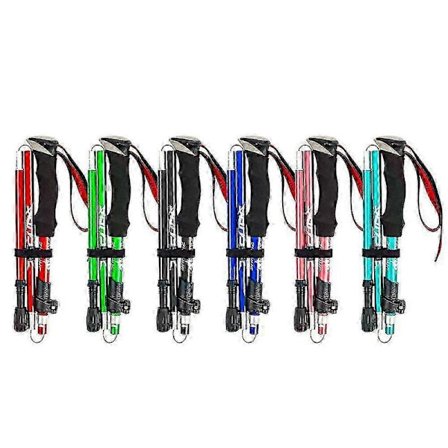 5-delt foldbar vandrestav Trekking Poles Walking Stick Hiking Naturehike Antishock