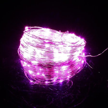 10m 100LED Hopeajohdin Jouluvalot 12V Juhliin