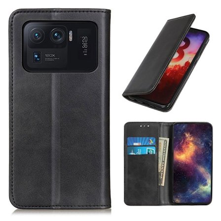 Äkta läder Xiaomi Mi 11 Ultra fodral - Svart