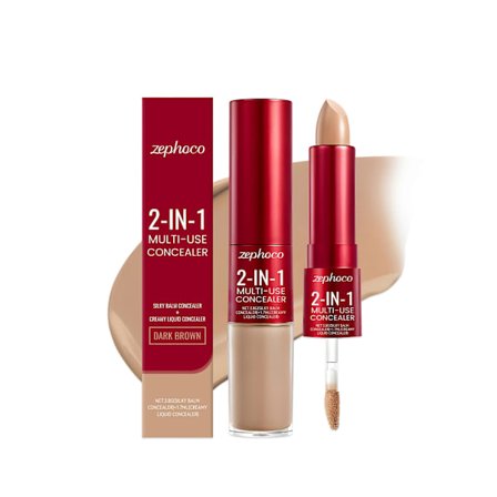 Zephoco Deep Brown Hydrating Concealer är en återfuktande, lätt, långvarig, naturlig och hudutjämnande concealer