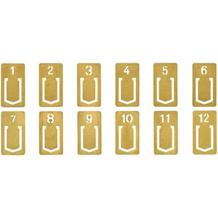12 Mini Koppar Digitala Läsmetallklämmor Bokmärken