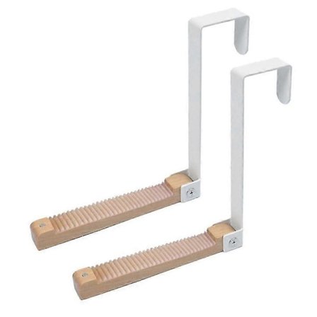 2-pak Over Dør Tørrestativ, Foldbart Over Dør Hænger Til Stue, Soveværelse, Badeværelse - Bærbar Alsidig Hvid