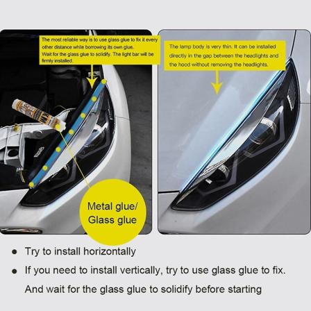 2 stk Start-Scan LED Bil DRL Dagkjørelys Auto Flytende T