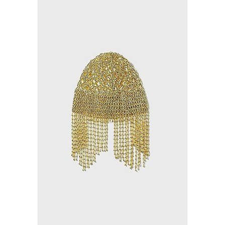 1920-talets pärlhuvudbonad brölande 20-talets pärlhuvudbonad magdansmössa exotisk Cleopatra huvudbonad för Gatsby-temafest (guld)