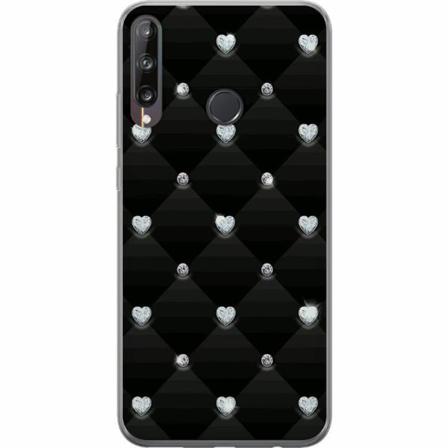 Huawei P40 Lite E Genomskinligt Skal Bling Heart