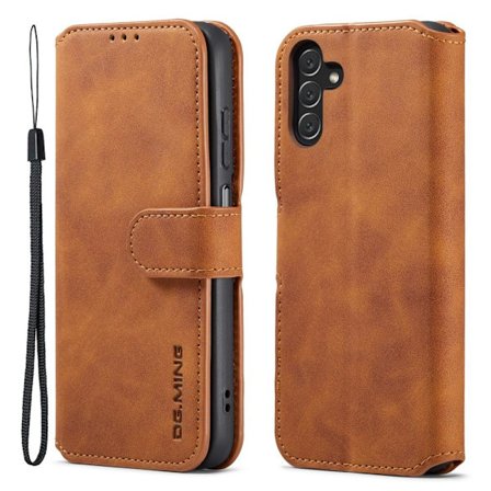 DG MING Samsung A04s 4G Premium Cut Lompakkokotelo - Ruskea