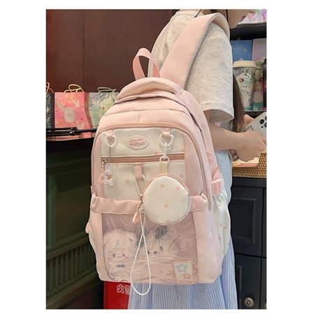 Ryggsäck Dam Y2K - Stor Laptopryggsäck Skolväska för College & Resor