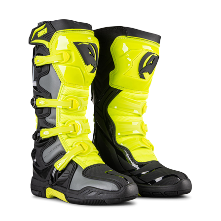 Crosslaarzen Raven Commander Zwart/Fluo Geel 41