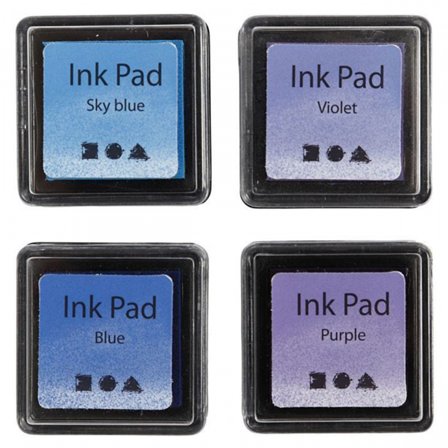 Creativ Company Ink Pad 4-pack Blue & Violet