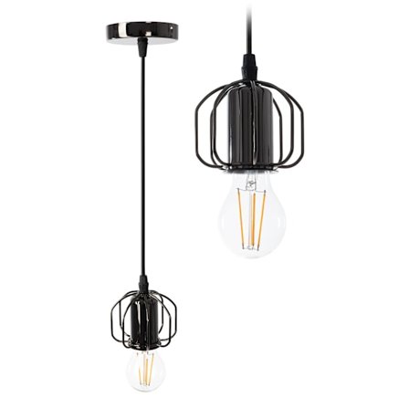 LOFT STIL HÄNGNING TAK LAMPA APP595-1CP SVART